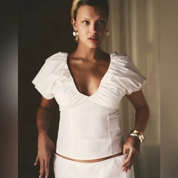 J. Crew Tops - NWT J.Crew Cecily top in stretch cotton poplin blend